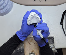 Chomper Labs night guard teeth model being created.