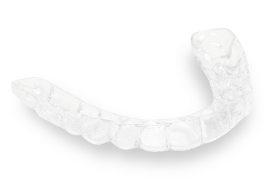 Detailed photo of Chomper Labs Retainer night guard showing durable material and precision fit.