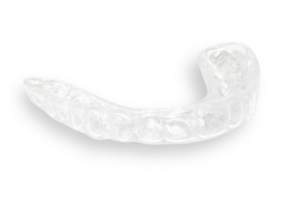 Detailed photo of Chomper Labs Soft night guard showing soft comfortable material.